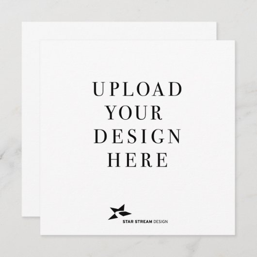 Creëer Uw eigen ontwerpvierkant Kaart (Voorkant / Achterkant)