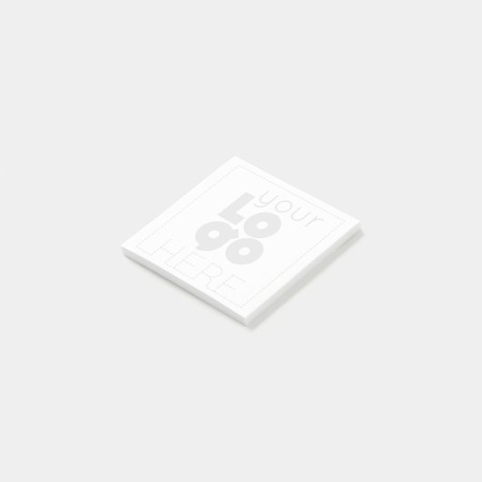 Creëer Uw Eigen Opaque Bedrijf Zwart Logo Pack van Post-it® Notes (Schuin)