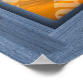 Creëer Uw eigen open venster met 6 pannen blauw Poster (Hoek)