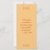 Creëer Uw eigen Oranje Hibiscus Bladwijzer Kaart (Achterkant)