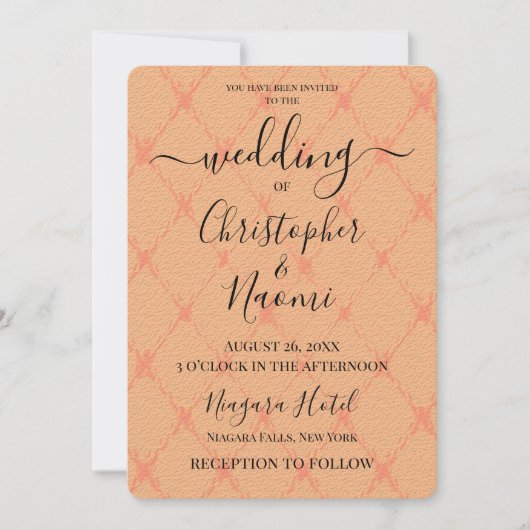 Creëer uw eigen Oranje retro diamantpatroon Kaart (Voorkant)