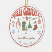 Creëer Uw Eigen Ornamenten Naam & Jaar Kerstmis (Links)