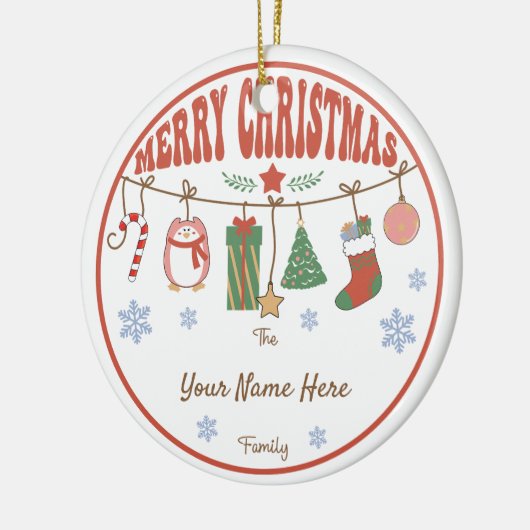 Creëer Uw Eigen Ornamenten Naam & Jaar Kerstmis (Links)