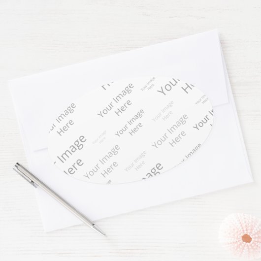 Creëer Uw eigen Ovaal Glossy Sticker (Envelop)