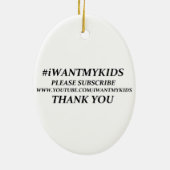 Creëer uw eigen Ovaal-versiemaneel #TeamParents Keramisch Ornament (Achterkant)