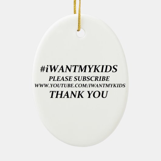 Creëer uw eigen Ovaal-versiemaneel #TeamParents Keramisch Ornament (Achterkant)