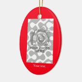 Creëer Uw eigen ovale ornament rode verticale foto (Links)