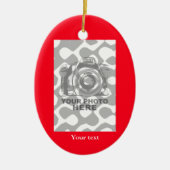 Creëer Uw eigen ovale ornament rode verticale foto (Voorkant)