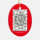 Creëer Uw eigen ovale ornament rode verticale foto (Achterkant)