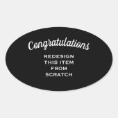 Creëer Uw eigen Ovale Sticker (Voorkant)