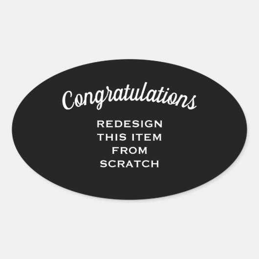 Creëer Uw eigen Ovale Sticker (Voorkant)