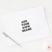 Creëer Uw eigen ovale Sticker! Sticker (Envelop)