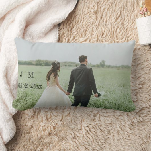 Creëer Uw eigen paar foto's toevoegen Namen Pillow Kussen (Deken)