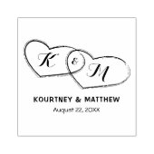 Creëer Uw eigen paar harten bruiloft Rubberstempel (Afrduk)