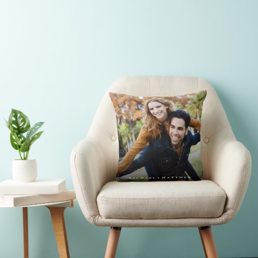 Creëer Uw eigen paarfoto | Namen toevoegen Kussen (Stoel)