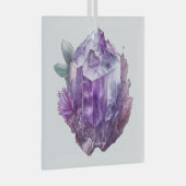 Creëer Uw eigen Paarse Amethystkristallen Glas Ornament (Voorkant Rechts)