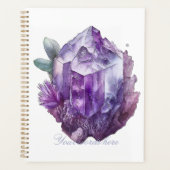 Creëer Uw eigen Paarse Amethystkristallen Planner (Voorkant)