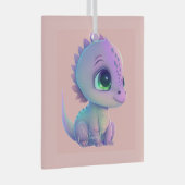 Creëer Uw eigen Paarse Baby Dragon Glas Ornament (Voorkant Rechts)