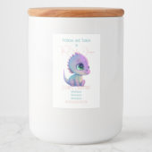 Creëer Uw eigen Paarse Baby Dragon Voedselcontainer Etiket (Voorkant)