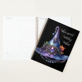 Creëer Uw eigen Paarse Bejeweled Autumn Witch Pet Planner