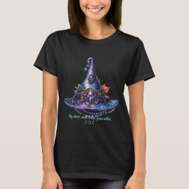 Creëer Uw eigen Paarse Bejeweled Autumn Witch Pet T-shirt