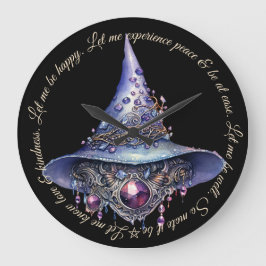 Creëer Uw eigen Paarse Bejeweled Crystal Witch Pet Grote Klok