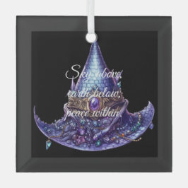 Creëer Uw eigen Paarse Bejeweled Dragon Witch Pet Glas Ornament