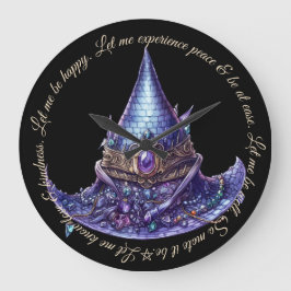 Creëer Uw eigen Paarse Bejeweled Dragon Witch Pet Grote Klok