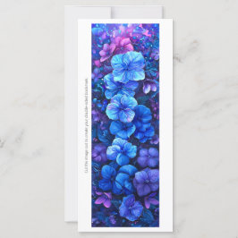 Creëer Uw eigen Paarse Blauwe Bloemen Bladwijzer