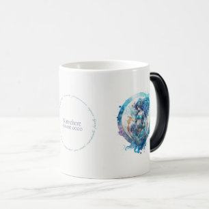 Creëer Uw eigen Paarse & Blauwe Waterman Zodiac Magische Mok