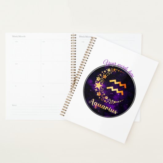 Creëer Uw eigen Paarse Celestial Waterman Zodiac Planner (Display)