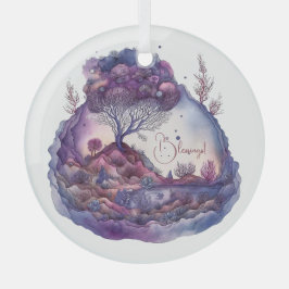 Creëer Uw eigen Paarse Fantasy Landscape Glas Ornament