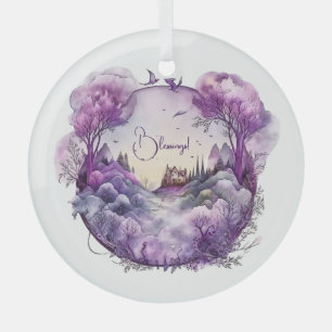 Creëer Uw eigen Paarse Fantasy Landscape Glas Ornament