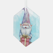 Creëer uw eigen Paarse gnoom Cadeau Glas Ornament (Voorkant links)