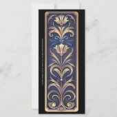 Creëer Uw eigen Paarse gouden Art Deco Bladwijzer (Voorkant)