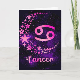Creëer Uw eigen Paarse Hemelkanker Zodiac Feestdagen Kaart
