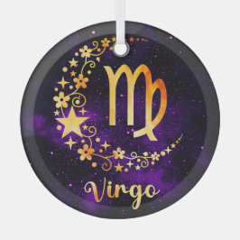 Creëer Uw eigen Paarse Hemelse Maagd Zodiac Glas Ornament