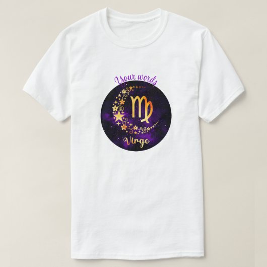 Creëer Uw eigen Paarse Hemelse Maagd Zodiac T-shirt (Design voorkant)
