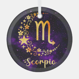 Creëer Uw eigen Paarse Hemelse Schorpioen Zodiac Glas Ornament