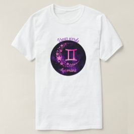 Creëer Uw eigen Paarse Hemelse Tweelingen Zodiac T-shirt