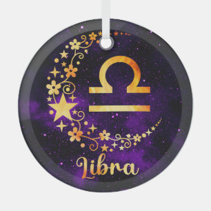 Creëer Uw eigen Paarse Hemelse Weegschaal Zodiac Glas Ornament