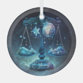 Creëer Uw eigen Paarse Hemelse Weegschaal Zodiac Glas Ornament (Voorkant)
