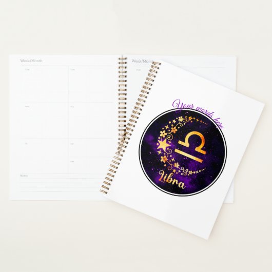 Creëer Uw eigen Paarse Hemelse Weegschaal Zodiac Planner (Display)