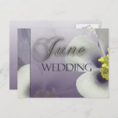 Creëer uw eigen paarse juni bruiloft briefkaart (Voorkant / Achterkant)