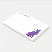 Creëer Uw eigen Paarse kattensilhouet Post-it® Notes (Schuin)