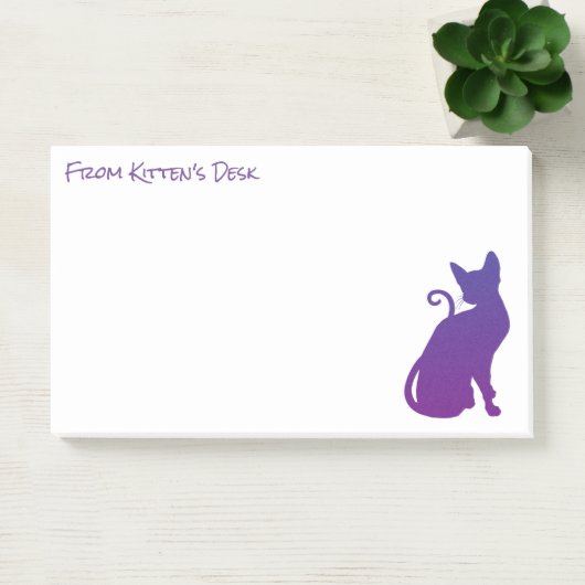 Creëer Uw eigen Paarse kattensilhouet Post-it® Notes (Kantoor)