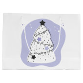 Creëer uw eigen Paarse kerstboom Groot Cadeauzakje (Achterkant)