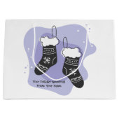 Creëer Uw eigen Paarse kousen Kerst Groot Cadeauzakje (Voorkant)