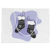 Creëer Uw eigen Paarse kousen Kerst Groot Cadeauzakje (Achterkant)