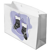 Creëer Uw eigen Paarse kousen Kerst Groot Cadeauzakje (Achterkant Gekanteld)